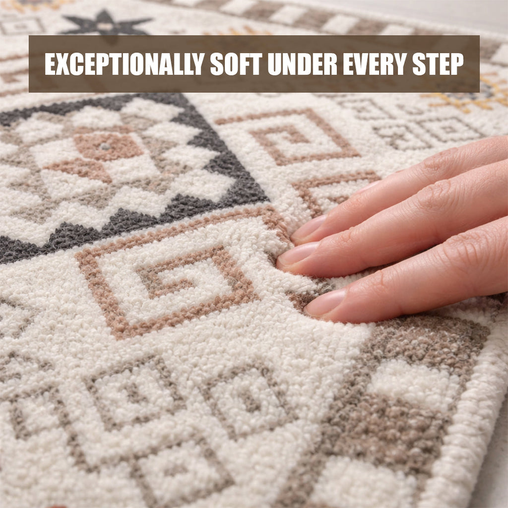 Muddy Carpet Sedona Washable Area Rugs for Living Room, Bedroom & Dining Room – Modern Soft Low Pile Non Slip Carpet – Pet Friendly Waterproof Foldable Rugs for Home