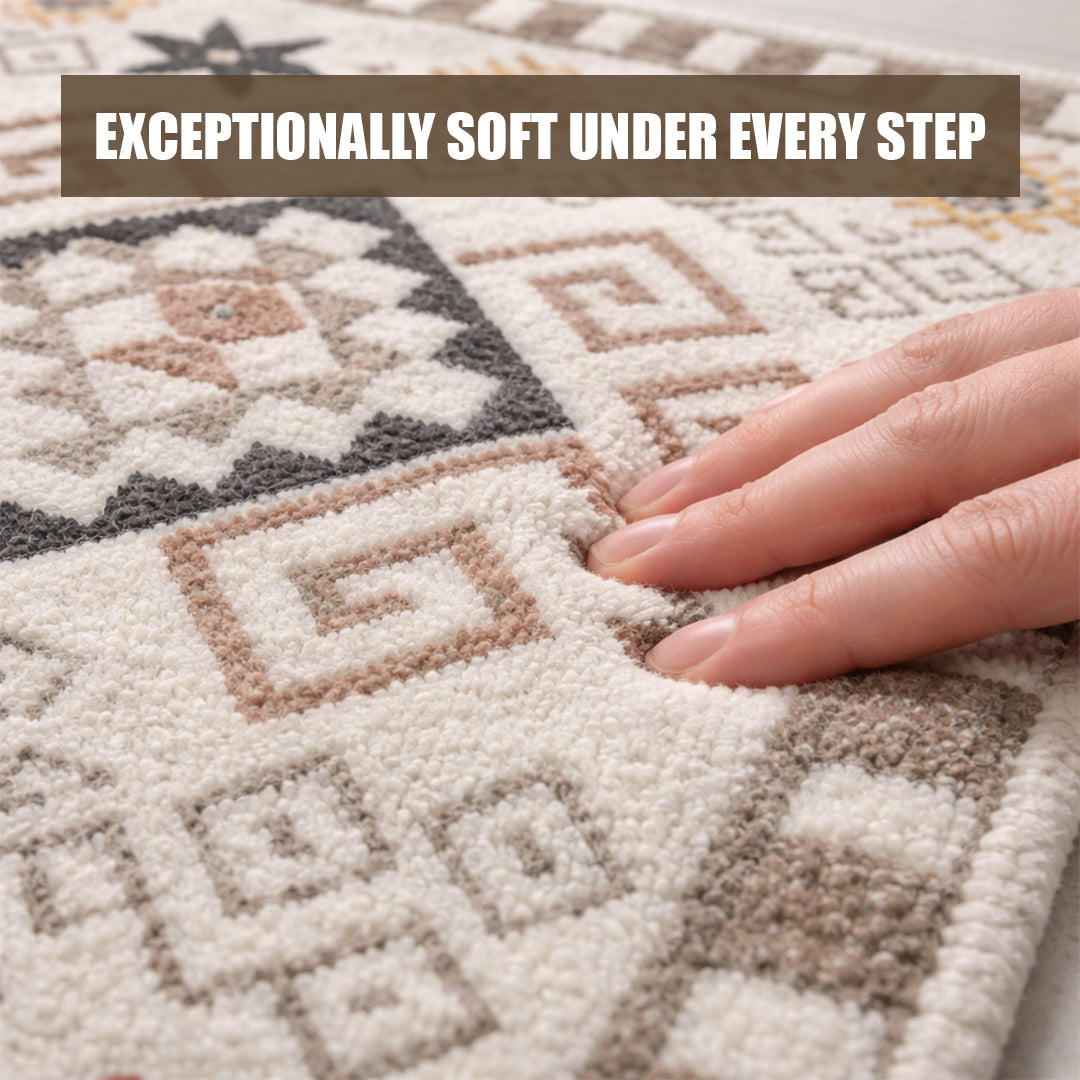Muddy Carpet Sedona Washable Area Rugs for Living Room, Bedroom & Dining Room – Modern Soft Low Pile Non Slip Carpet – Pet Friendly Waterproof Foldable Rugs for Home