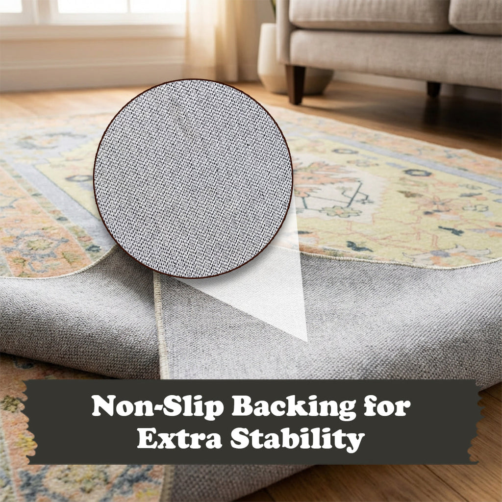 Muddy Carpet Sorrento Washable Area Rugs for Living Room, Bedroom & Dining Room – Modern Soft Low Pile Non Slip Carpet – Pet Friendly Waterproof Foldable Rugs for Home