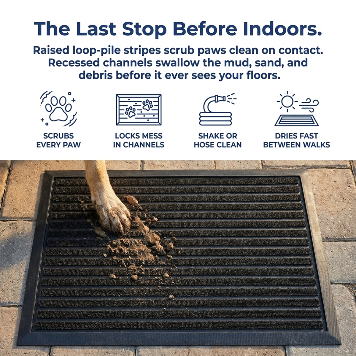 Muddy Mat® Printed Meshy Mat – The Best Dog Outdoor Mat for Muddy Paws