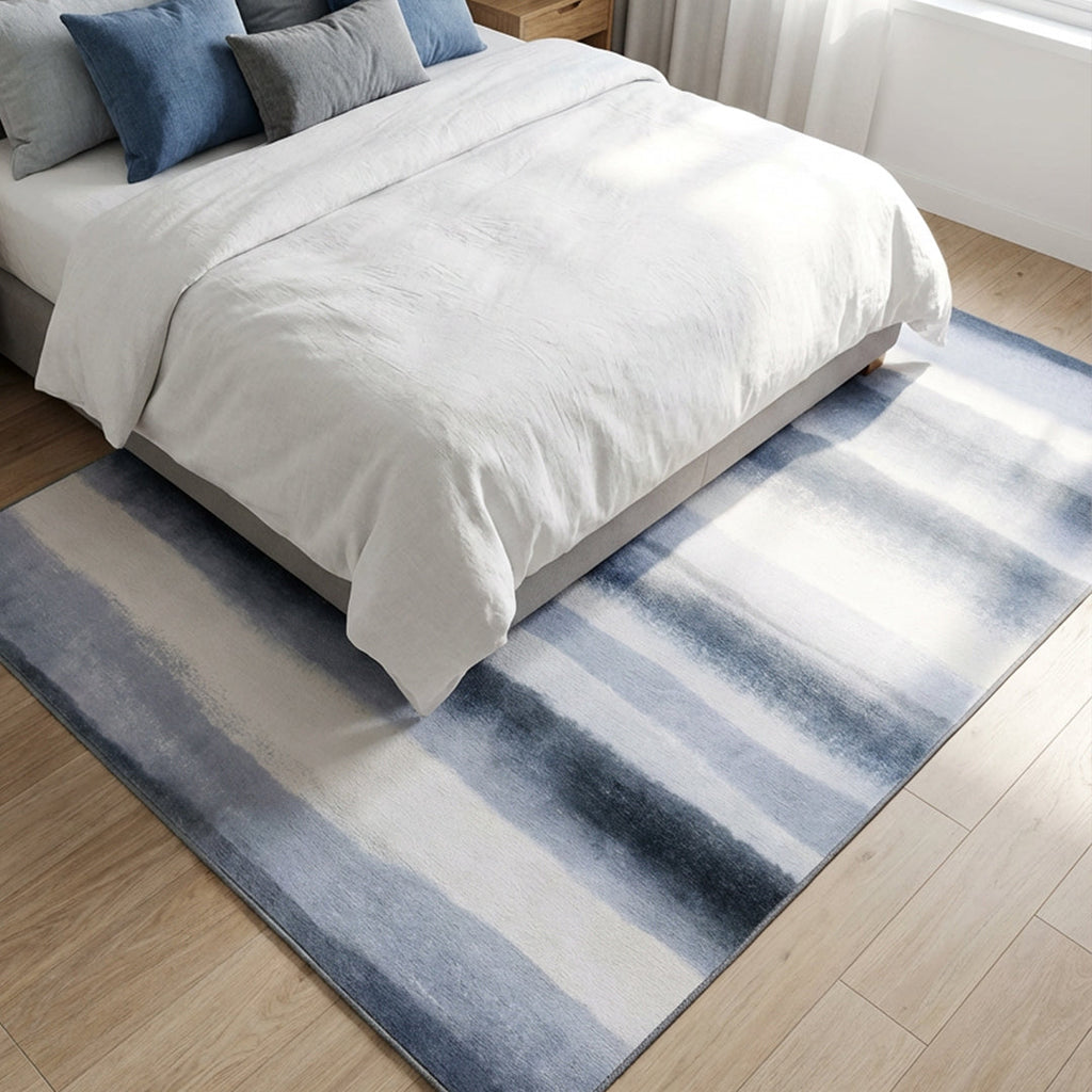 Muddy Carpet Mist Washable Area Rugs for Living Room, Bedroom & Dining Room – Modern Soft Low Pile Non Slip Carpet – Pet Friendly Waterproof Foldable Rugs for Home