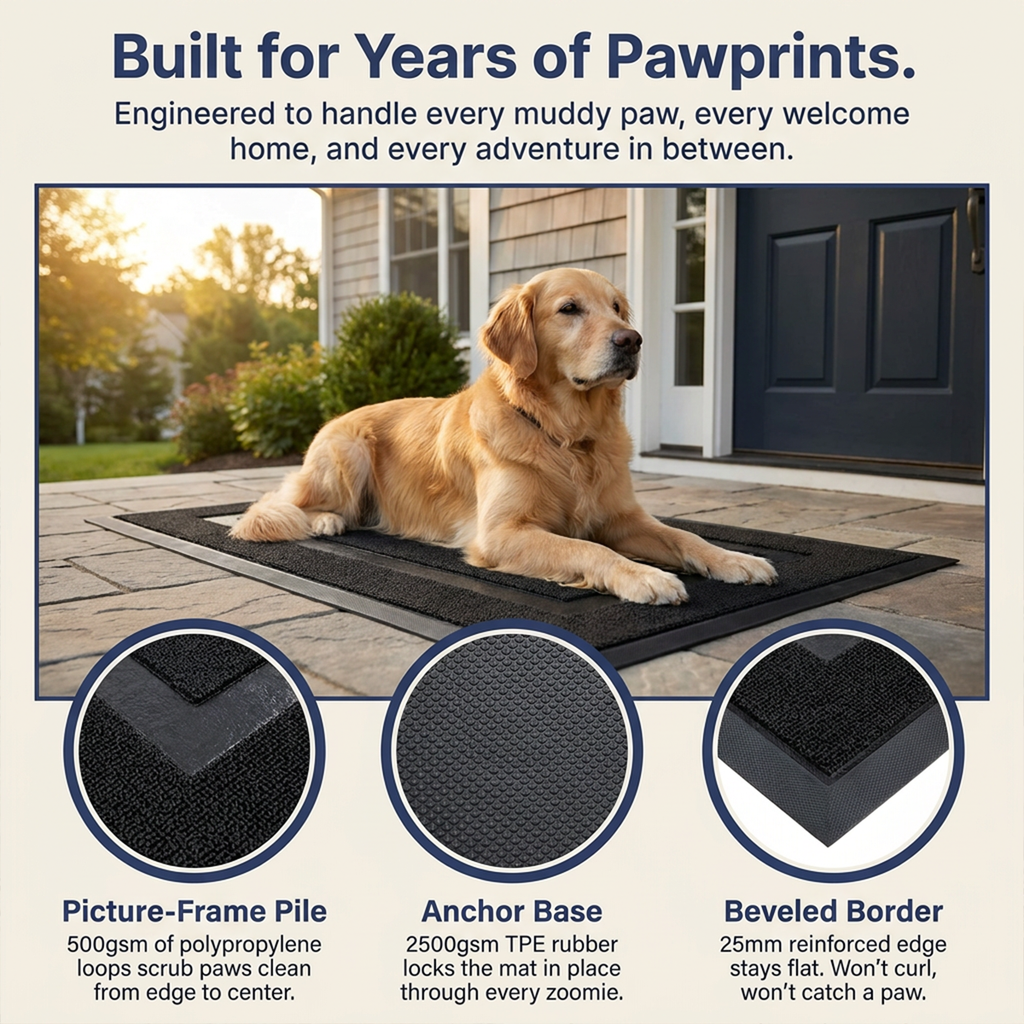 Muddy Mat® Printed Meshy Mat – The Best Dog Outdoor Mat for Muddy Paws