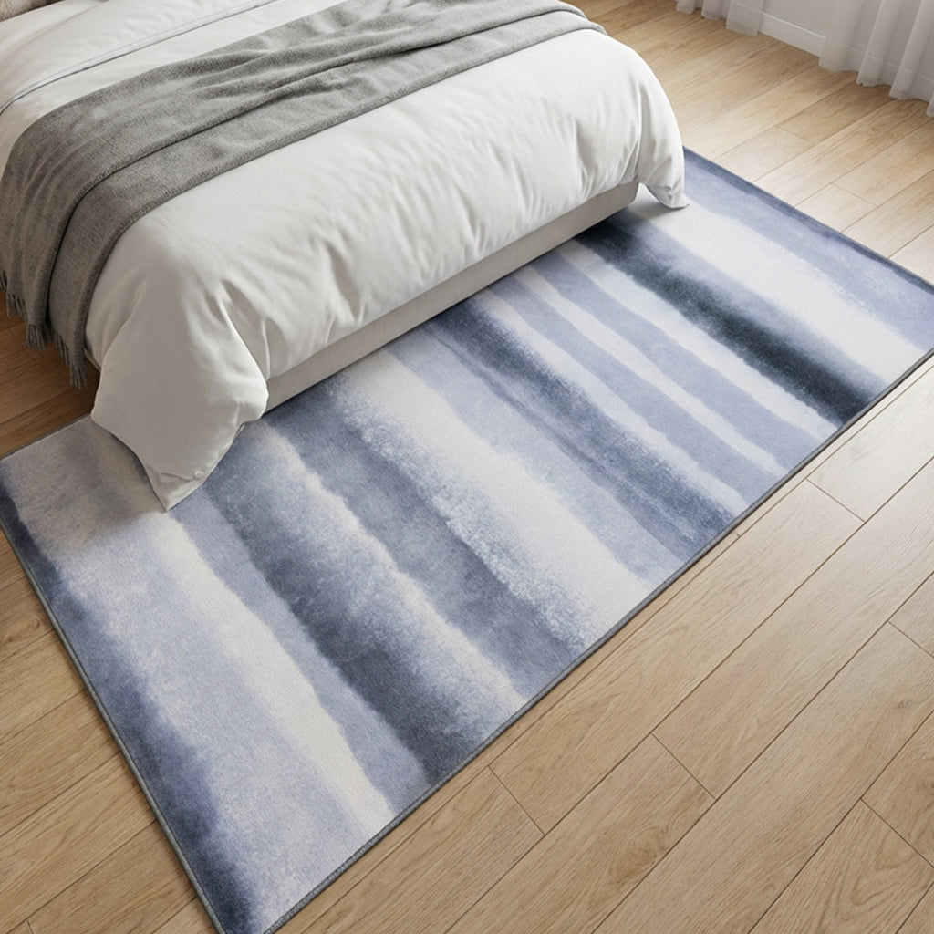 Muddy Carpet Mist Washable Area Rugs for Living Room, Bedroom & Dining Room – Modern Soft Low Pile Non Slip Carpet – Pet Friendly Waterproof Foldable Rugs for Home