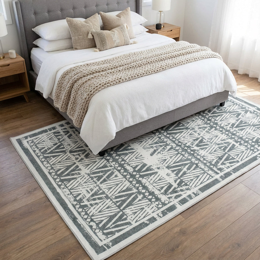 Muddy Carpet Zenith Washable Area Rugs for Living Room, Bedroom & Dining Room – Modern Soft Low Pile Non Slip Carpet – Pet Friendly Waterproof Foldable Rugs for Home