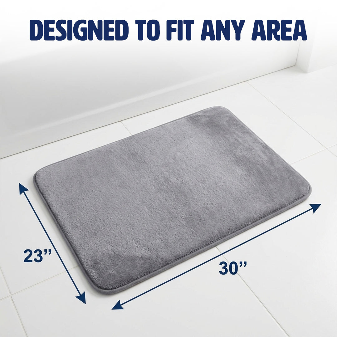 Muddy Mat® Memory Foam Bath Mat – Velvet Soft Non Slip Bathroom Rugs, Thick Absorbent Bath Rugs, Washable Bath Mat for Bathroom Floor and Shower