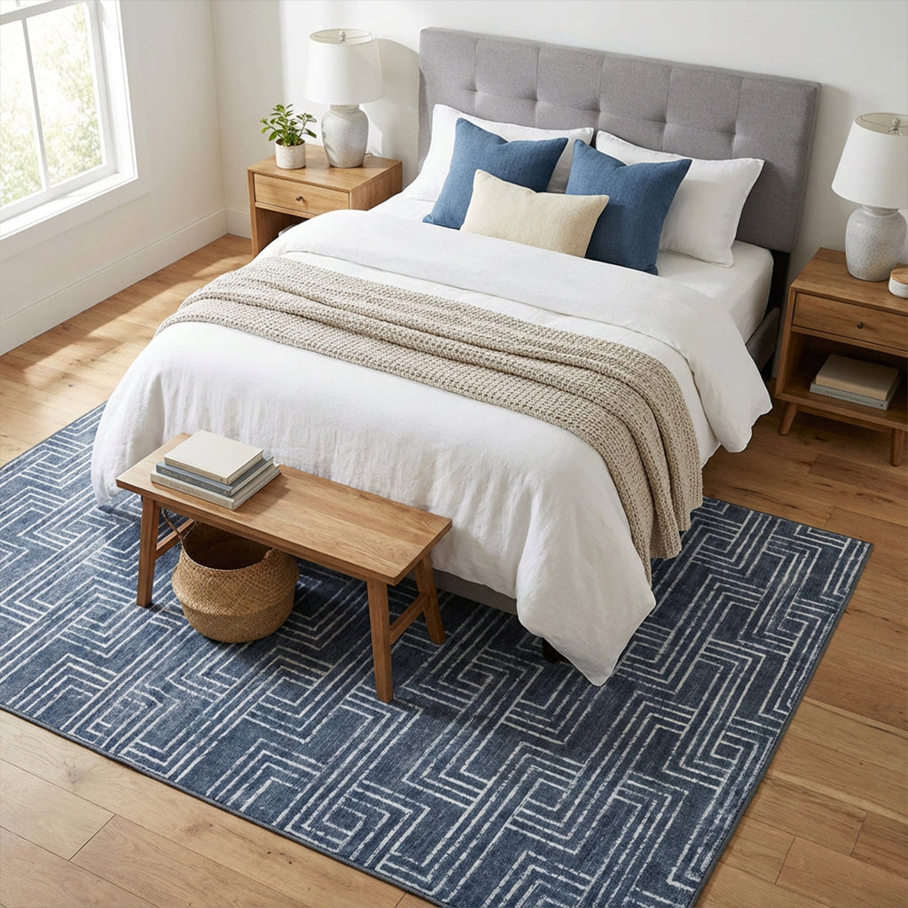 Muddy Carpet Cipher Washable Area Rugs for Living Room, Bedroom & Dining Room – Modern Soft Low Pile Non Slip Carpet – Pet Friendly Waterproof Foldable Rugs for Home