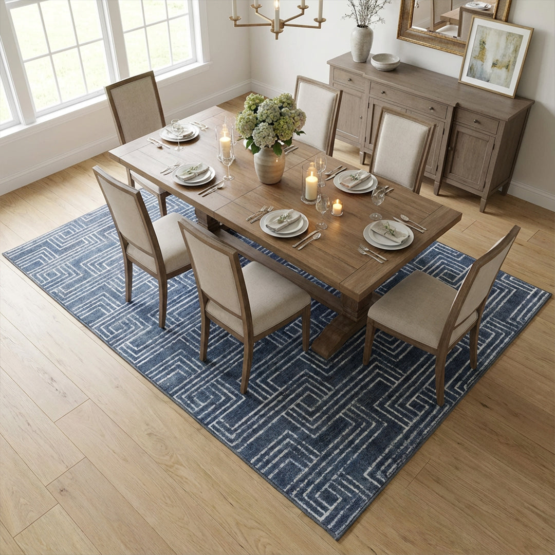 Muddy Carpet Cipher Washable Area Rugs for Living Room, Bedroom & Dining Room – Modern Soft Low Pile Non Slip Carpet – Pet Friendly Waterproof Foldable Rugs for Home