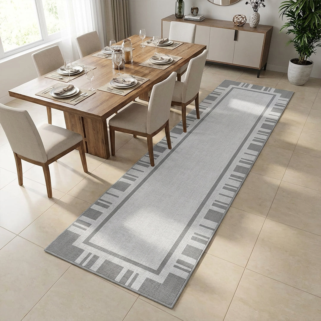 Muddy Carpet Trellis Washable Area Rugs for Living Room, Bedroom & Dining Room – Modern Soft Low Pile Non Slip Carpet – Pet Friendly Waterproof Foldable Rugs for Home