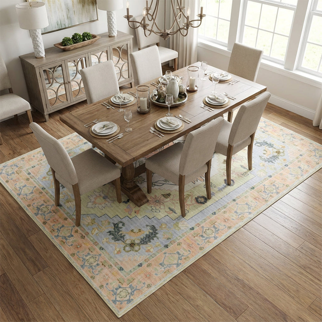 Muddy Carpet Sorrento Washable Area Rugs for Living Room, Bedroom & Dining Room – Modern Soft Low Pile Non Slip Carpet – Pet Friendly Waterproof Foldable Rugs for Home