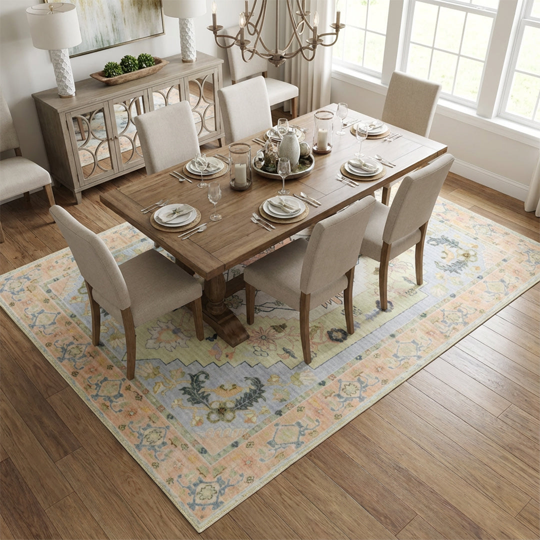 Muddy Carpet Sorrento Washable Area Rugs for Living Room, Bedroom & Dining Room – Modern Soft Low Pile Non Slip Carpet – Pet Friendly Waterproof Foldable Rugs for Home