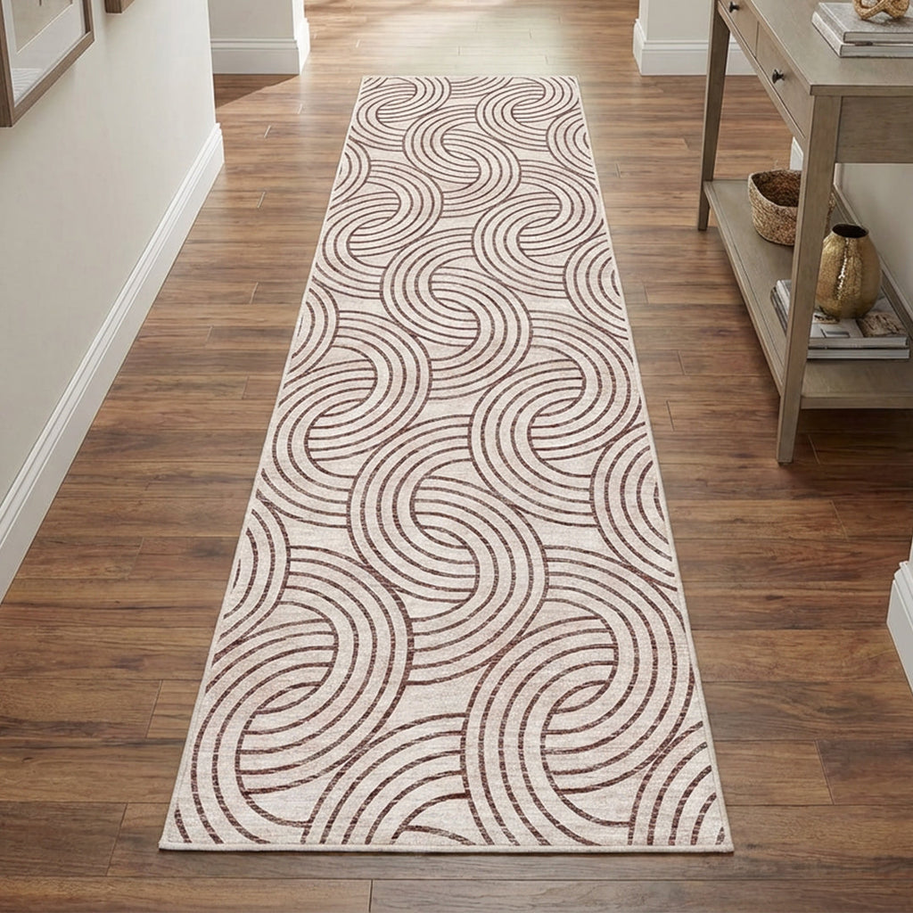 Muddy Carpet Orbit Washable Area Rugs for Living Room, Bedroom & Dining Room – Modern Soft Low Pile Non Slip Carpet – Pet Friendly Waterproof Foldable Rugs for Home