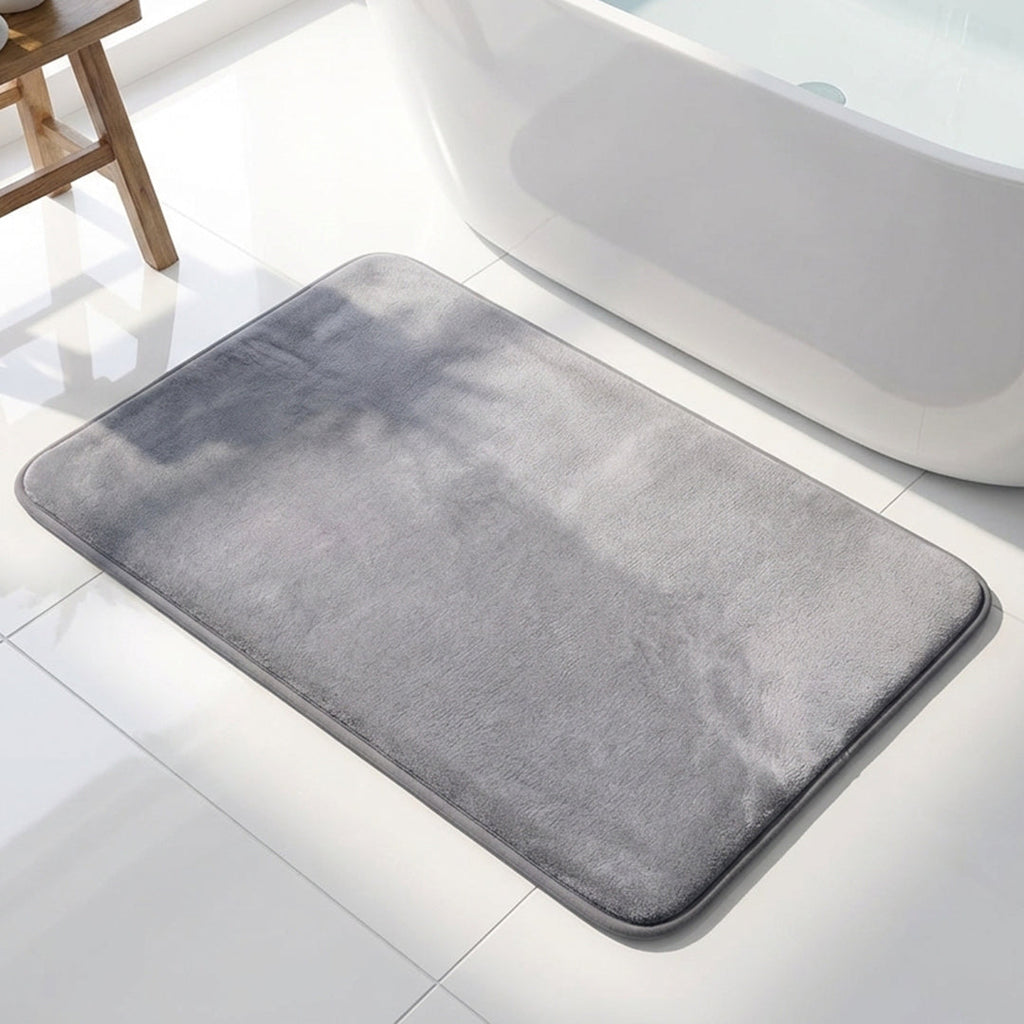 Muddy Mat® Memory Foam Bath Mat – Velvet Soft Non Slip Bathroom Rugs, Thick Absorbent Bath Rugs, Washable Bath Mat for Bathroom Floor and Shower