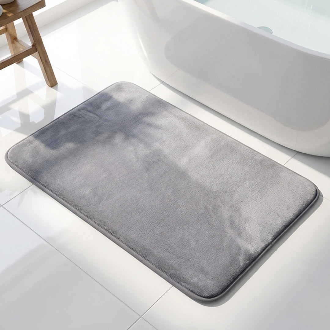 Muddy Mat® Memory Foam Bath Mat – Velvet Soft Non Slip Bathroom Rugs, Thick Absorbent Bath Rugs, Washable Bath Mat for Bathroom Floor and Shower