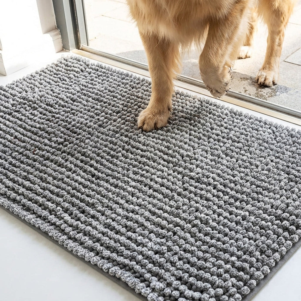 Muddy Mat® TrapMax Dual Tone Indoor Dog Door Mat & Bathroom Rugs – Non Slip Chenille Entryway Rug for Muddy Paws, Super Absorbent Washable Front Door Mat, Quick Dry Bath Mat