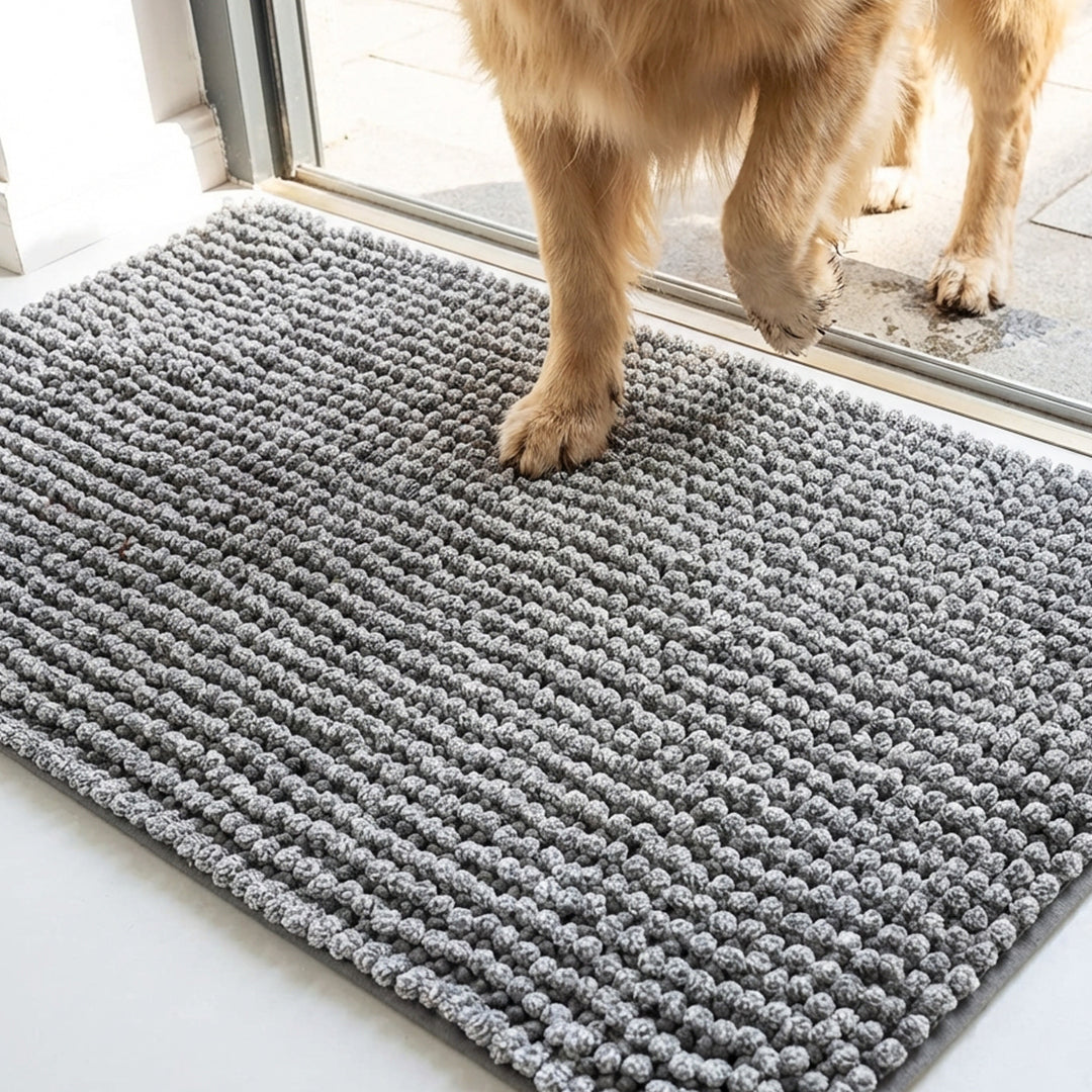 Muddy Mat® TrapMax Dual Tone Indoor Dog Door Mat & Bathroom Rugs – Non Slip Chenille Entryway Rug for Muddy Paws, Super Absorbent Washable Front Door Mat, Quick Dry Bath Mat