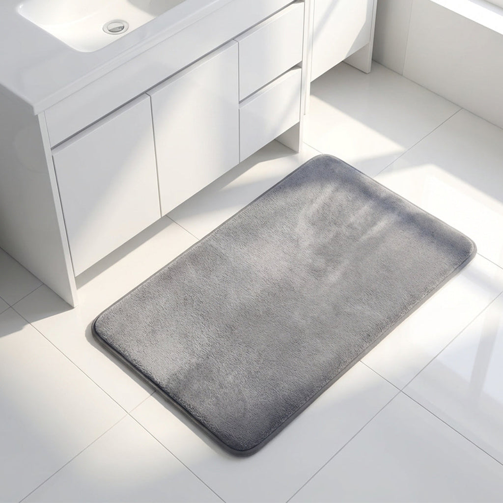 Muddy Mat® Memory Foam Bath Mat – Velvet Soft Non Slip Bathroom Rugs, Thick Absorbent Bath Rugs, Washable Bath Mat for Bathroom Floor and Shower