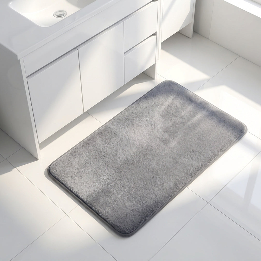 Muddy Mat® Memory Foam Bath Mat – Velvet Soft Non Slip Bathroom Rugs, Thick Absorbent Bath Rugs, Washable Bath Mat for Bathroom Floor and Shower