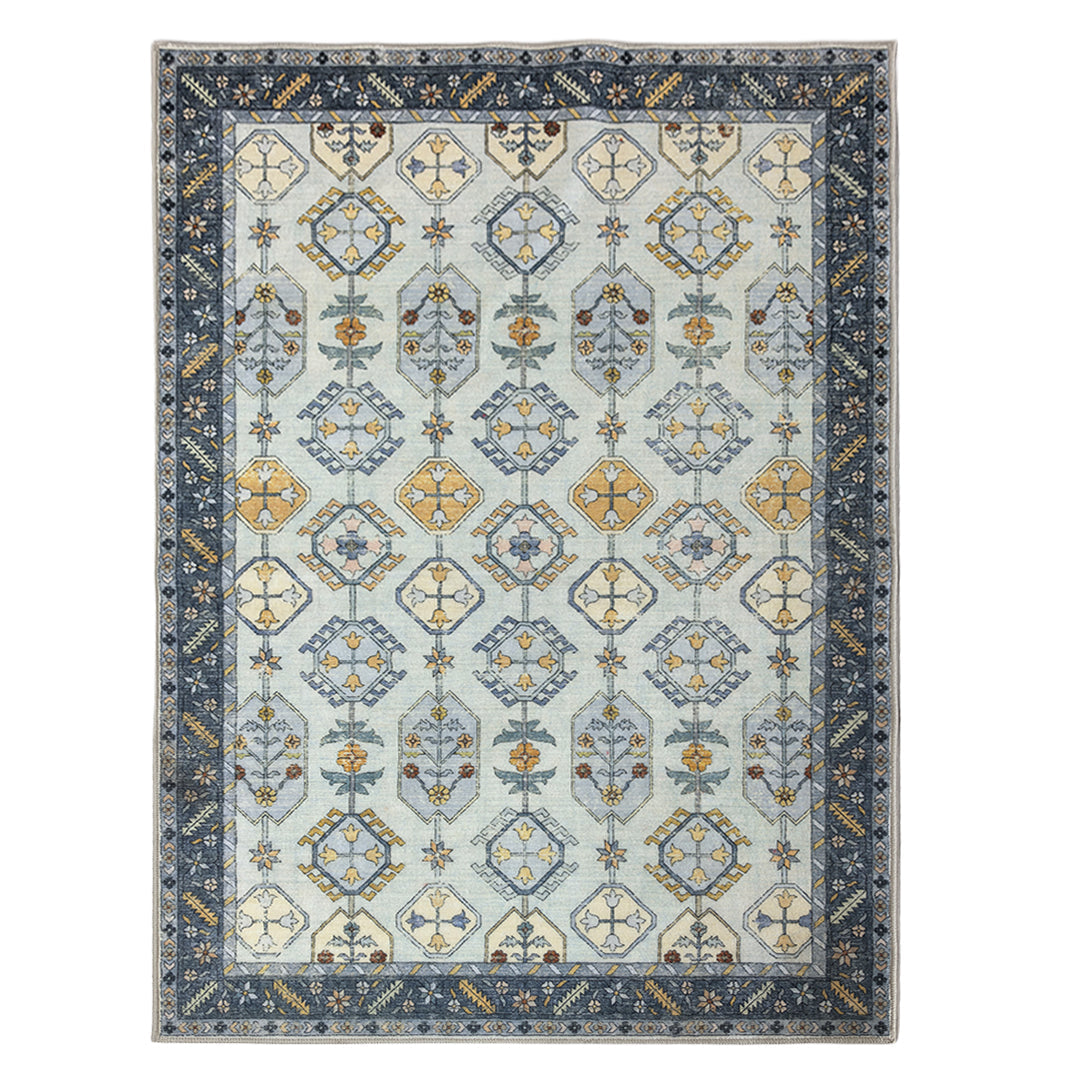 Muddy Carpet Celeste Washable Area Rugs for Living Room, Bedroom & Dining Room – Modern Soft Low Pile Non Slip Carpet – Pet Friendly Waterproof Foldable Rugs for Home