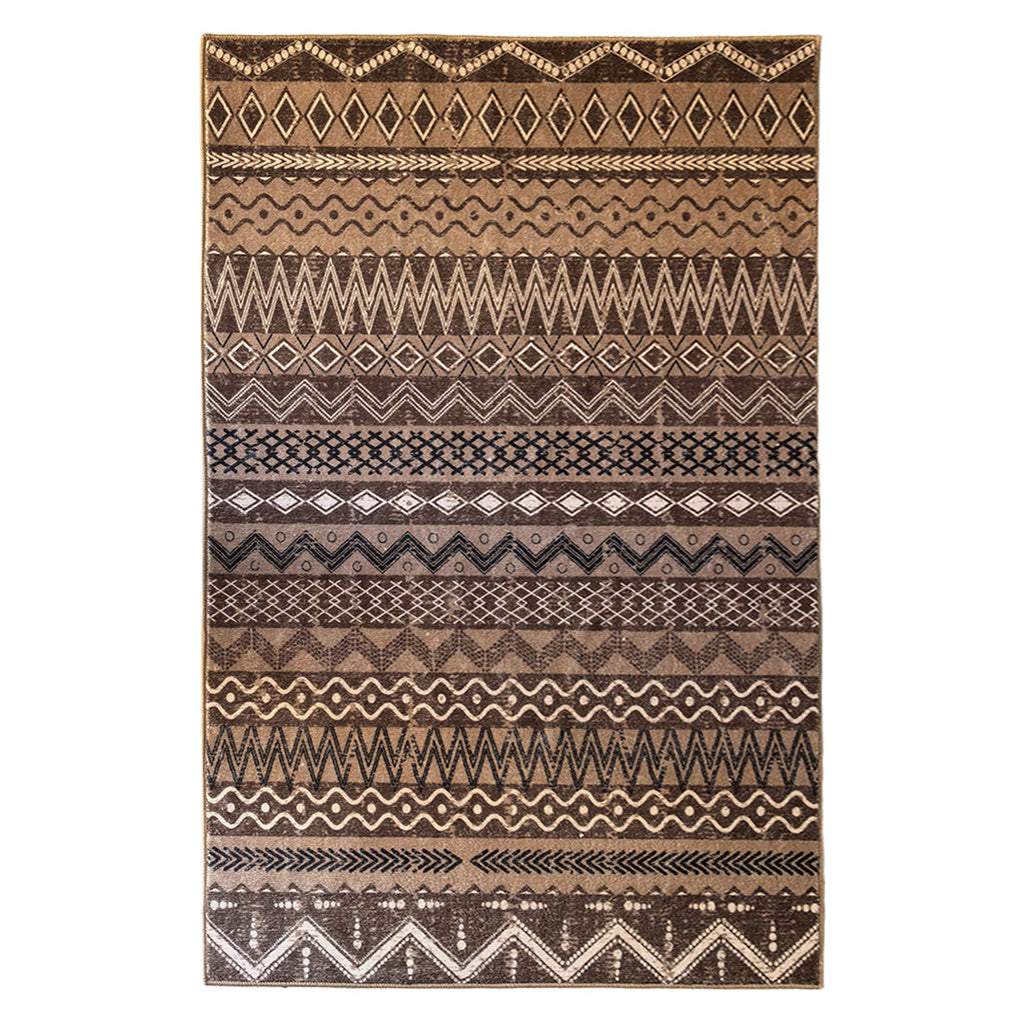 Muddy Carpet Nomad Washable Area Rugs for Living Room, Bedroom & Dining Room – Modern Soft Low Pile Non Slip Carpet – Pet Friendly Waterproof Foldable Rugs for Home