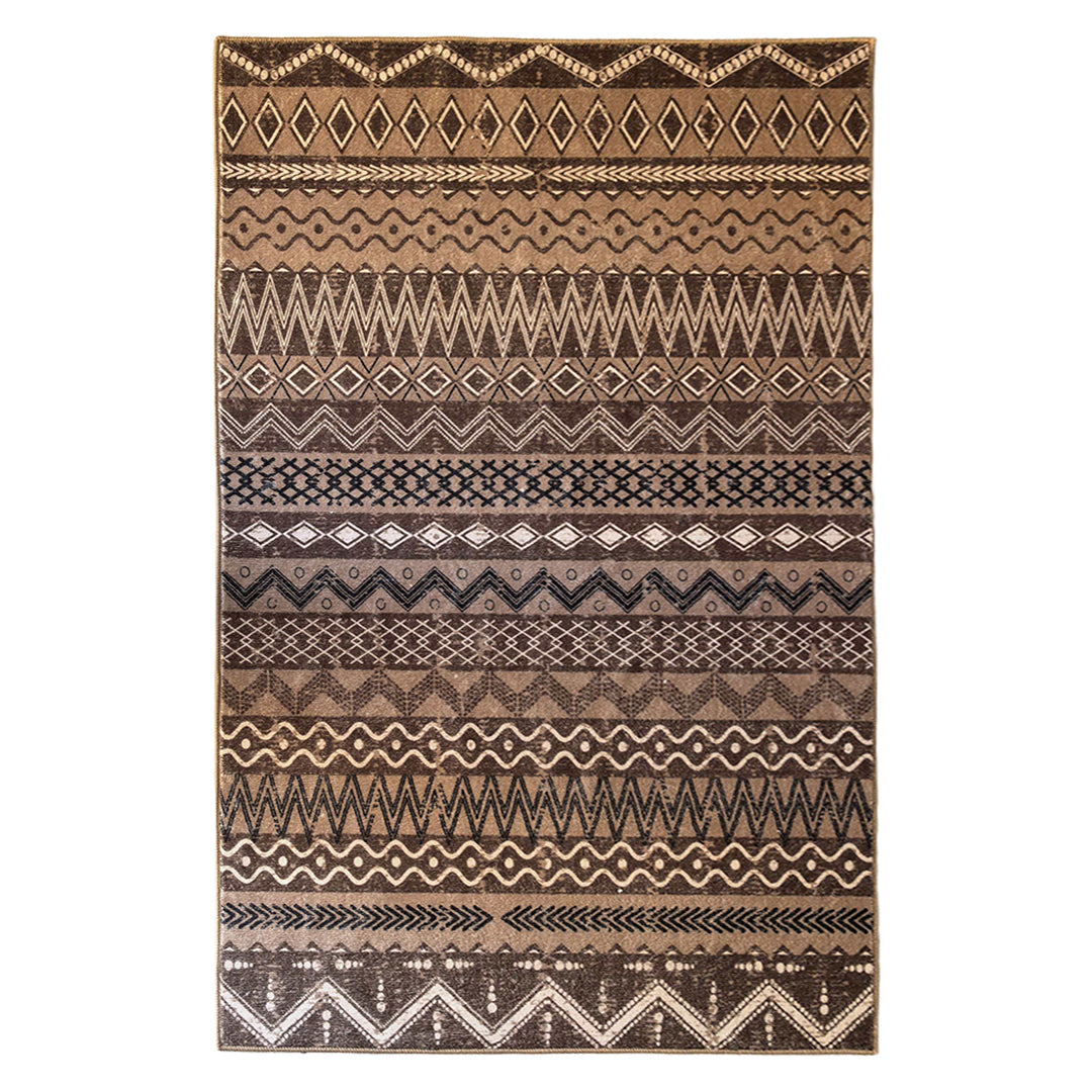 Muddy Carpet Nomad Washable Area Rugs for Living Room, Bedroom & Dining Room – Modern Soft Low Pile Non Slip Carpet – Pet Friendly Waterproof Foldable Rugs for Home
