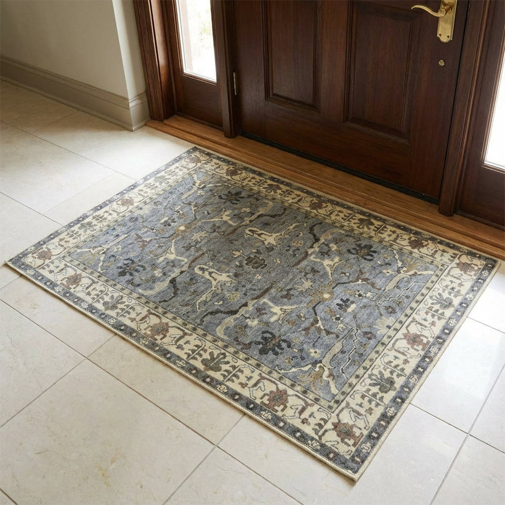 Muddy Carpet Duskfall Washable Area Rugs for Living Room, Bedroom & Dining Room – Modern Soft Low Pile Non Slip Carpet – Pet Friendly Waterproof Foldable Rugs for Home