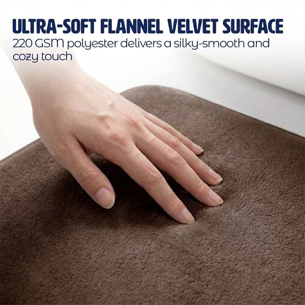 Muddy Mat® Memory Foam Bath Mat – Velvet Soft Non Slip Bathroom Rugs, Thick Absorbent Bath Rugs, Washable Bath Mat for Bathroom Floor and Shower
