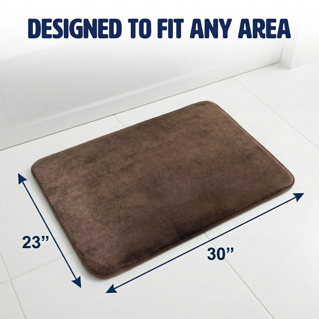 Muddy Mat® Memory Foam Bath Mat – Velvet Soft Non Slip Bathroom Rugs, Thick Absorbent Bath Rugs, Washable Bath Mat for Bathroom Floor and Shower