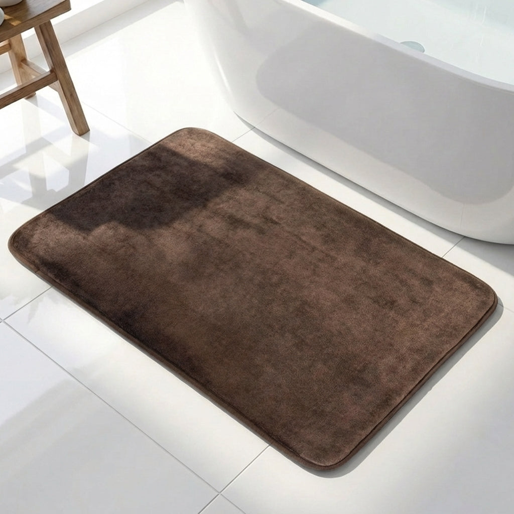 Muddy Mat® Memory Foam Bath Mat – Velvet Soft Non Slip Bathroom Rugs, Thick Absorbent Bath Rugs, Washable Bath Mat for Bathroom Floor and Shower