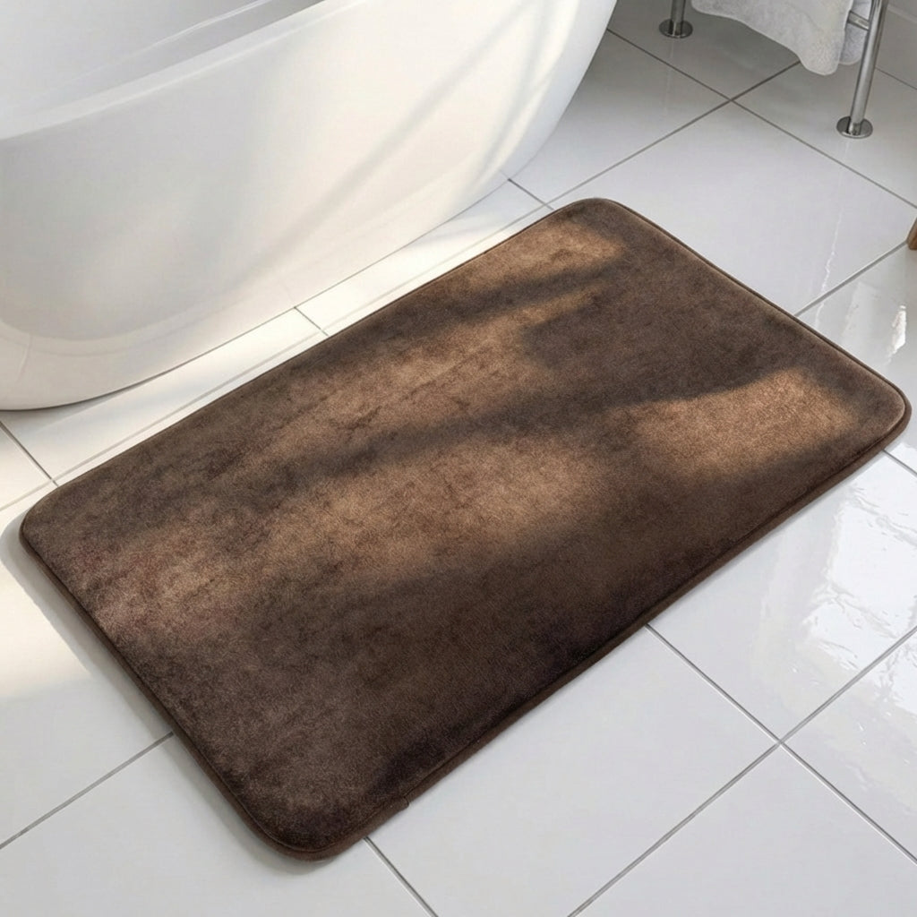 Muddy Mat® Memory Foam Bath Mat – Velvet Soft Non Slip Bathroom Rugs, Thick Absorbent Bath Rugs, Washable Bath Mat for Bathroom Floor and Shower