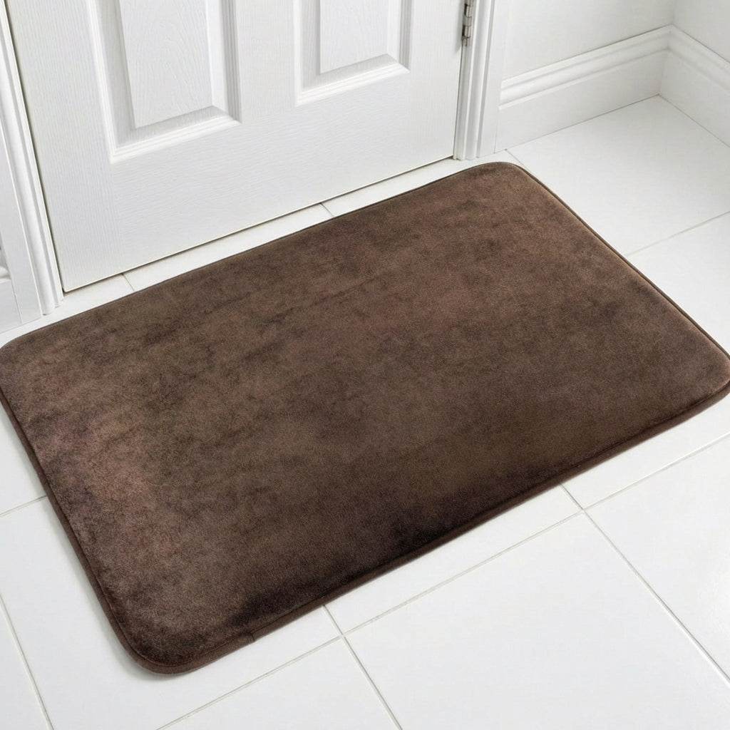 Muddy Mat® Memory Foam Bath Mat – Velvet Soft Non Slip Bathroom Rugs, Thick Absorbent Bath Rugs, Washable Bath Mat for Bathroom Floor and Shower