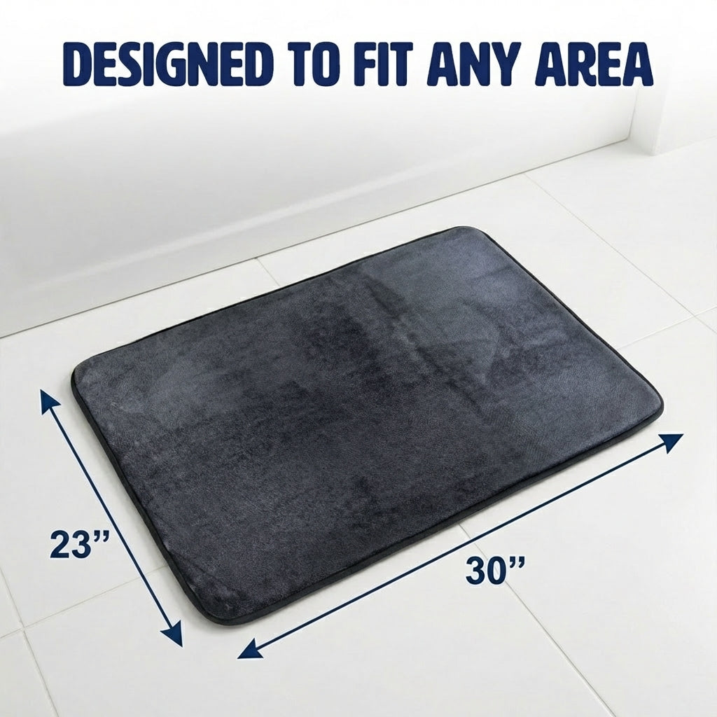 Muddy Mat® Memory Foam Bath Mat – Velvet Soft Non Slip Bathroom Rugs, Thick Absorbent Bath Rugs, Washable Bath Mat for Bathroom Floor and Shower