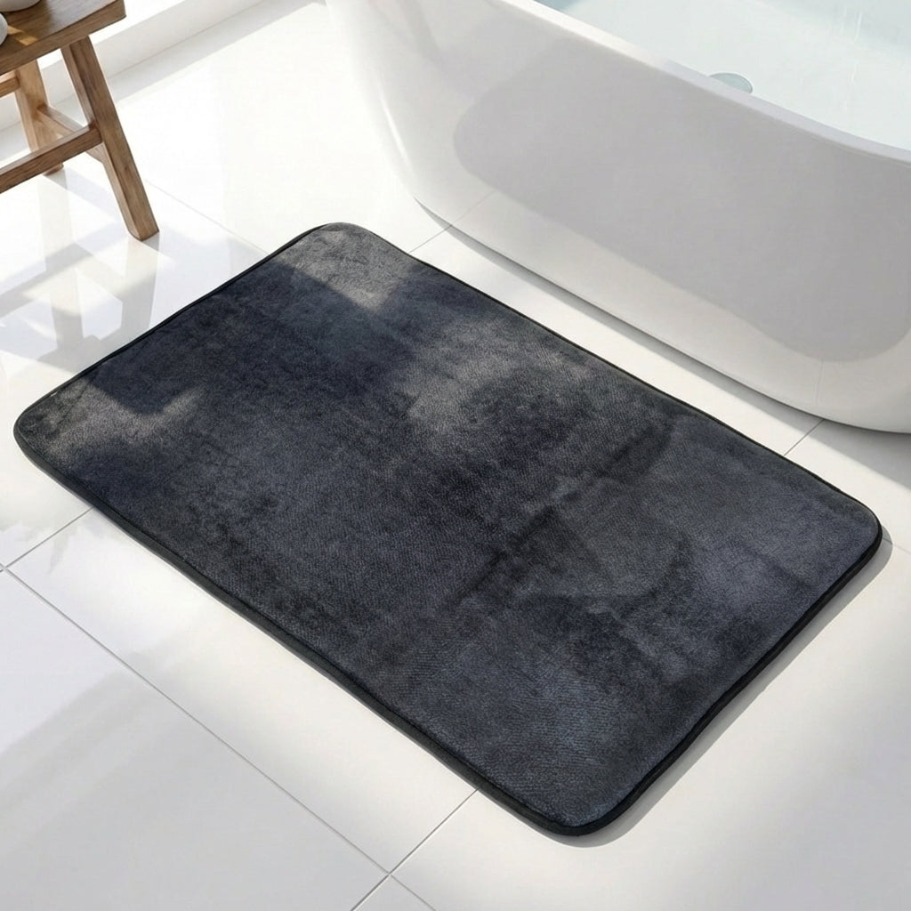 Muddy Mat® Memory Foam Bath Mat – Velvet Soft Non Slip Bathroom Rugs, Thick Absorbent Bath Rugs, Washable Bath Mat for Bathroom Floor and Shower