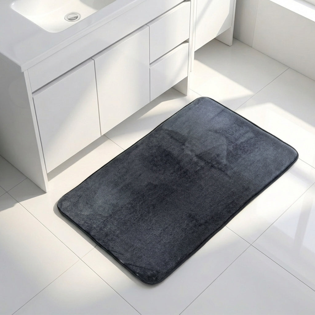 Muddy Mat® Memory Foam Bath Mat – Velvet Soft Non Slip Bathroom Rugs, Thick Absorbent Bath Rugs, Washable Bath Mat for Bathroom Floor and Shower