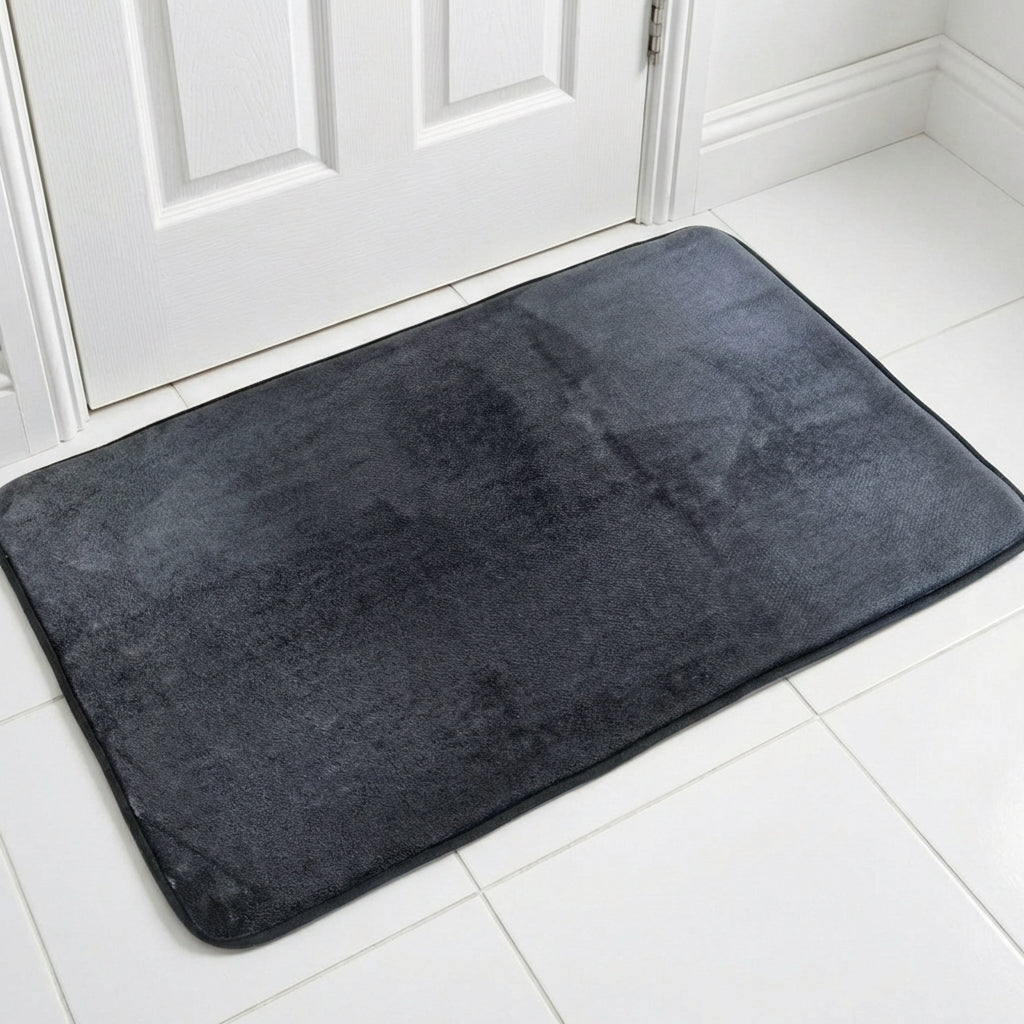 Muddy Mat® Memory Foam Bath Mat – Velvet Soft Non Slip Bathroom Rugs, Thick Absorbent Bath Rugs, Washable Bath Mat for Bathroom Floor and Shower