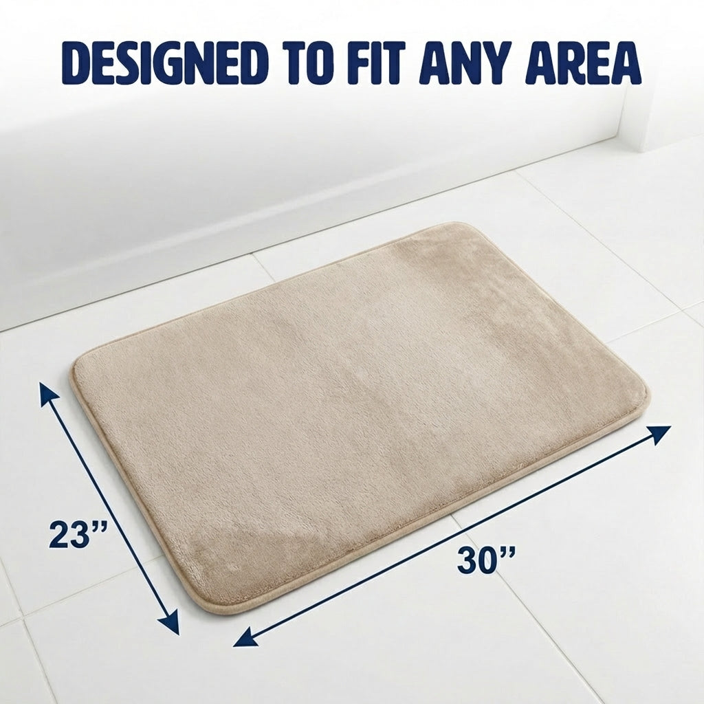 Muddy Mat® Memory Foam Bath Mat – Velvet Soft Non Slip Bathroom Rugs, Thick Absorbent Bath Rugs, Washable Bath Mat for Bathroom Floor and Shower