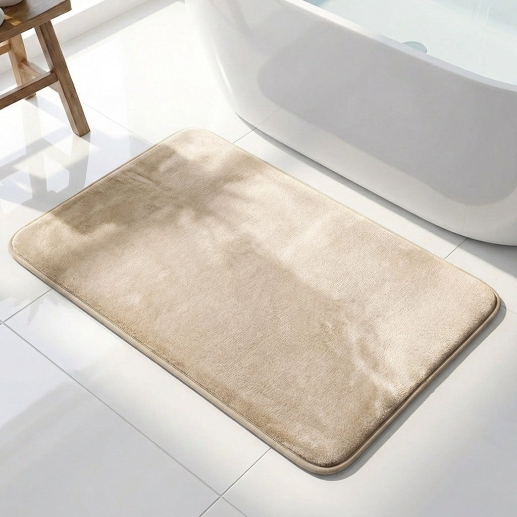 Muddy Mat® Memory Foam Bath Mat – Velvet Soft Non Slip Bathroom Rugs, Thick Absorbent Bath Rugs, Washable Bath Mat for Bathroom Floor and Shower