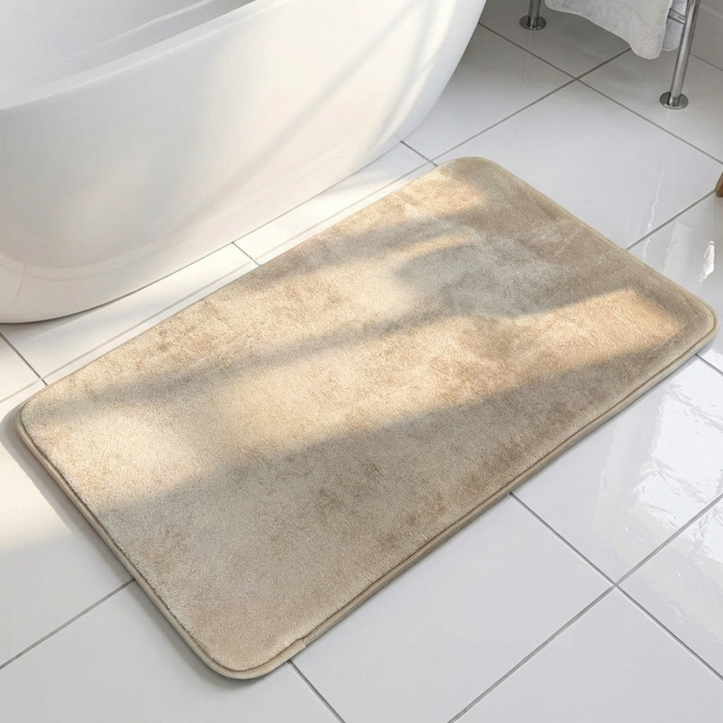 Muddy Mat® Memory Foam Bath Mat – Velvet Soft Non Slip Bathroom Rugs, Thick Absorbent Bath Rugs, Washable Bath Mat for Bathroom Floor and Shower