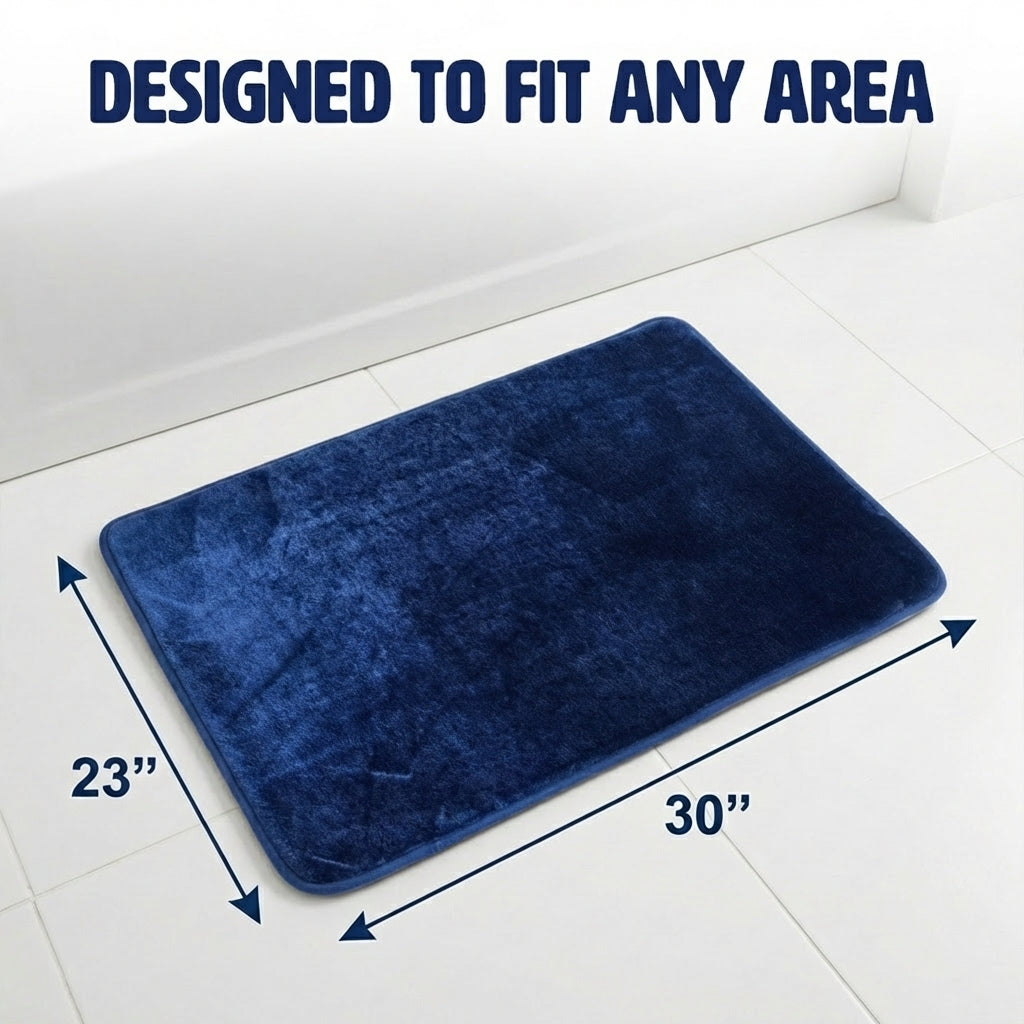 Muddy Mat® Memory Foam Bath Mat – Velvet Soft Non Slip Bathroom Rugs, Thick Absorbent Bath Rugs, Washable Bath Mat for Bathroom Floor and Shower