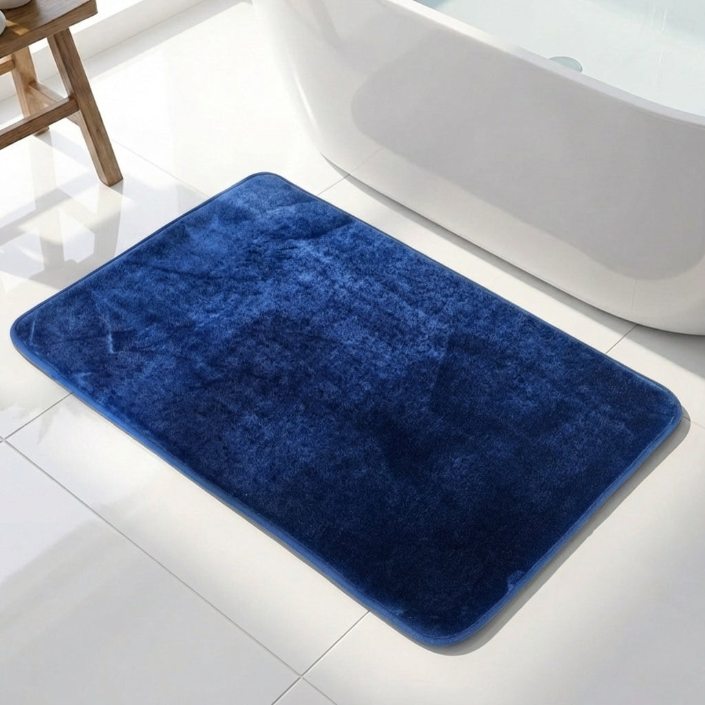 Muddy Mat® Memory Foam Bath Mat – Velvet Soft Non Slip Bathroom Rugs, Thick Absorbent Bath Rugs, Washable Bath Mat for Bathroom Floor and Shower