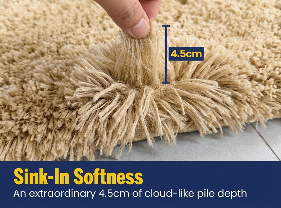 Muddy Mat® Fluffy Bathroom Rugs 2 Piece Set, Soft Absorbent Microfiber Bath Mats, Non Slip, Quick Dry, Machine Washable for Floor, Tub, Shower & Toilet, 20"x30" + 20"x20" U-Shaped
