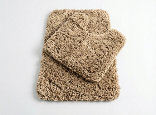 Fluffy Bathroom Rugs 2 Piece Set, Soft Absorbent Microfiber Bath Mats, Non Slip, Quick Dry, Machine Washable for Floor, Tub, Shower & Toilet, 20"x30" + 20"x20" U-Shaped