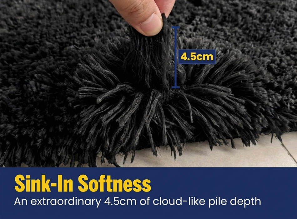 Muddy Mat® Fluffy Bathroom Rug, Soft Absorbent Microfiber Bath Mat, Non Slip, Quick Dry, Machine Washable for Bathroom Floor, Tub, Shower, Toilet and Sink