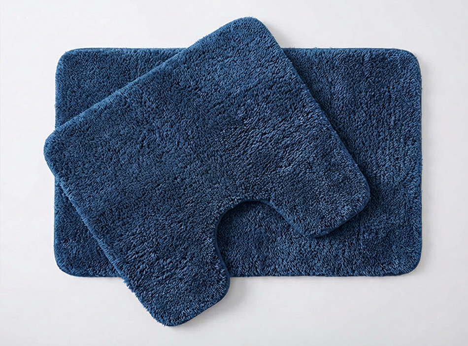 Muddy Mat® Fluffy Bathroom Rugs 2 Piece Set, Soft Absorbent Microfiber Bath Mats, Non Slip, Quick Dry, Machine Washable for Floor, Tub, Shower & Toilet, 20"x30" + 20"x20" U-Shaped